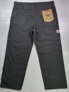 Levi's 568 Men's 40x30 Black Workwear Carpenter Double Knee Jeans with Tags